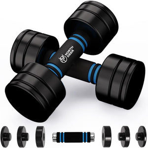 Northdeer Steel Dumbbells Adjustable 2.5kg 5kg 7.5kg 10kg Black